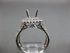 ESTATE LARGE .92CT DIAMOND 14KT WHITE & ROSE GOLD 3D SEMI MOUNT ENGAGEMENT RING