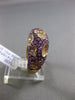 ESTATE 1.69CT DIAMOND & PINK SAPPHIRE 18KT 2 TONE GOLD 3D MULTI HEART LOVE RING