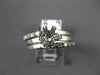 ESTATE .20CT DIAMOND 18KT WHITE GOLD 3D 3 ROW SEMI MOUNT ENGAGEMENT RING #11624