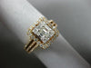 ESTATE WIDE 1.04CT DIAMOND 18KT ROSE GOLD CLASSIC SQUARE CLUSTER ENGAGEMENT RING