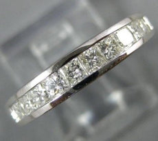 .50CT DIAMOND 14KT WHITE GOLD 3mm PRINCESS COMFORT FIT WEDDING ANNIVERSARY RING