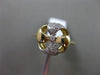 ESTATE .20CT DIAMOND 14KT WHITE & YELLOW GOLD 3D HANDCRAFTED FLOWER FAN RING