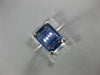 ESTATE 1.50CT AAA SAPPHIRE 14KT WHITE GOLD EMERALD CUT SOLITAIRE ENGAGEMENT RING