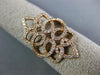 ESTATE LARGE .80CT DIAMOND 14KT ROSE GOLD CLASSIC OPEN FILIGREE FLOWER FUN RING
