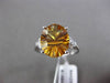 ESTATE 5.24CTW DIAMOND & AAA EXTRA FACET CITRINE 14KT WHITE GOLD ENGAGEMENT RING