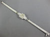 ANTIQUE LARGE ART DECO 3.01CT OLD MINE DIAMOND PLATINUM 3D FILIGREE WATCH #26386