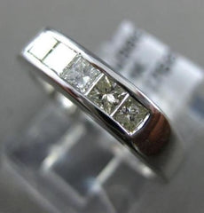 ESTATE .55CT DIAMOND PRICESS CUT 14K WHITE GOLD 5 STONE WEDDING ANNIVERSARY RING