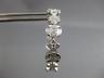 ESTATE EXTRA LARGE 3.38CT DIAMOND 18KT WHITE GOLD HOOP HUGGIE HANGING EARRINGS