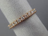 ESTATE .43CT DIAMOND 14KT ROSE GOLD 3D SEMI ETERNITY WEDDING ANNIVERSARY RING