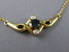 ESTATE .92CT DIAMOND & AAA SAPPHIRE 18KT YELLOW GOLD 3D INFINITY NECKLACE #23693