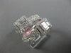 ESTATE LARGE 1.20CT DIAMOND 18KT WHITE GOLD 3D CLUSTER CRISS CROSS LOVE RING