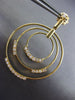ESTATE LARGE .60CT DIAMOND 14KT YELLOW GOLD 3D CIRCULAR ETOILE HANGING EARRINGS