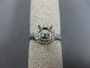 ESTATE .19CT DIAMOND 14KT WHITE GOLD 3D HALO FILIGREE SEMI MOUNT ENGAGEMENT RING