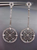 ESTATE .24CT DIAMOND 14KT WHITE GOLD CIRCLE OF LIFE MULTI HEART HANGING EARRINGS