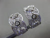 ESTATE WIDE 1.0CT ROUND DIAMOND 18KT WHITE GOLD 3D ETOILE BEZEL CLIP ON EARRINGS