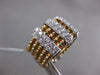 ESTATE LARGE 1.1CT ROUND DIAMOND 18KT 2 TONE GOLD 3D MULTI ROW FLEXIBLE FUN RING
