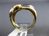 ESTATE LARGE 14KT WHITE & YELLOW GOLD HANDCRAFTED DOUBLE HEART LOVE RING #22799