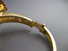 ESTATE EXTRA LARGE .72CT DIAMOND 14KT TRI COLOR GOLD 3D FLOWER BANGLE BRACELET
