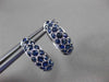 ESTATE 2.0CT AAA EXTRA FACET SAPPHIRE 14KT WHITE GOLD 3D CLASSIC HUGGIE EARRINGS