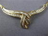 ANTIQUE 1.15CT ROUND & BAGUETTE DIAMOND 14KT YELLOW GOLD TWIST NECKLACE #21580