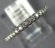 ESTATE .18CT DIAMOND 14KT WHITE GOLD SHARED PRONG SEMI ETERNITY ANNIVERSARY RING