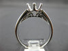 ESTATE .35CT DIAMOND 14KT WHITE GOLD 3D FLOWER SEMI MOUNT ENGAGEMENT RING #17452