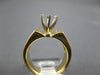 ESTATE LARGE 1.15CT DIAMOND 14K YELLOW GOLD 6 PRONG SEMI MOUNT ENGAGEMENT RING