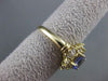 ESTATE 1.12CT DIAMOND & AAA TANZANITE 14KT YELLOW GOLD SOLITAIRE CLUSTER RING