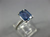 ESTATE 1.50CT AAA SAPPHIRE 14KT WHITE GOLD EMERALD CUT SOLITAIRE ENGAGEMENT RING