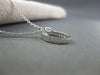 ESTATE .50CT DIAMOND 14KT WHITE GOLD CIRCLE OF LIFE PENDANT W CHAIN AMAZING 1707