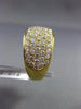ESTATE WIDE 1.44CT DIAMOND 18K YELLOW GOLD CLASSIC PAVE WEDDING ANNIVERSARY RING