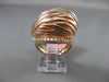 ESTATE LARGE .65CT DIAMOND 14KT ROSE GOLD 3D COCONUT DOME FILIGREE COCKTAIL RING