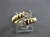 ESTATE .02CT DIAMOND 14KT YELLOW GOLD ETOILE SNAKE DOUBLE HEART LOVE RING #24487