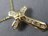 ESTATE .40CT ROUND DIAMOND 14KT YELLOW GOLD CLASSIC X LOVE CROSS PENDANT #14159
