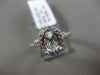 ESTATE .43CT DIAMOND 14KT WHITE GOLD 3D OVAL CLASSIC SEMI MOUNT ENGAGEMENT RING