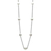 ESTATE 27.7CT BLACK SPINEL & SOUTH SEA PEARL 18K WHITE GOLD BY THE YARD NECKLACE