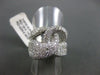 ESTATE EXTRA LARGE 2.92CT ROUND CUT DIAMOND 14KT WHITE GOLD WOVEN INFINITY RING