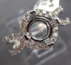 ESTATE .80CT DIAMOND 14KT WHITE GOLD 3D INFINITY SEMI MOUNT HALO ENGAGEMENT RING