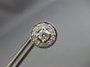 ESTATE .75CT DIAMOND 14KT WHITE GOLD CLASSIC SOLITAIRE ROUND HALO STUD EARRINGS