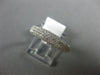 ESTATE .76CT DIAMOND 14K WHITE GOLD 3D MICRO PAVE SEMI ETERNITY ANNIVERSARY RING