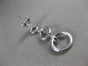 ESTATE .65CT DIAMOND 14KT WHITE GOLD 3D CIRCLE OF LIFE JOURNEY HANGING EARRINGS