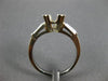 ESTATE .34CT DIAMOND PLATINUM 3 STONE FISHTAIL SEMI MOUNT ENGAGEMENT RING #15679