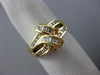 ESTATE .45CT ROUND & BAGUETTE DIAMOND 14KT YELLOW GOLD 3D LOVE KNOT FUN RING