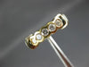 ESTATE .38CT DIAMOND 14KT YELLOW GOLD 5 STONE SEMI BEZEL ANNIVERSARY RING #4364