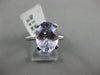 ESTATE LARGE 3.84CT DIAMOND & LIGHT AMETHYST 14KT WHITE GOLD HALO SOLITAIRE RING