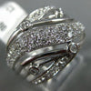 ESTATE LARGE .75CT DIAMOND 14K WHITE GOLD CLASSIC MULTI ROW WAVE ETOILE FUN RING