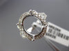 ESTATE LARGE .80CT DIAMOND 14KT WHITE GOLD OVAL HALO SEMI MOUNT ENGAGEMENT RING