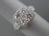ESTATE WIDE 1.41CT DIAMOND 18K WHITE GOLD 3D SQUARE HALO ENGAGEMENT PROMISE RING