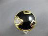 ESTATE LARGE .10CT DIAMOND & AAA ONYX 14KT YELLOW GOLD MULTI HEART CIRCULAR RING