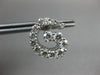 ESTATE 2.18CT DIAMOND 14KT WHITE GOLD 3D CLASSIC SWIRL STUD EARRINGS